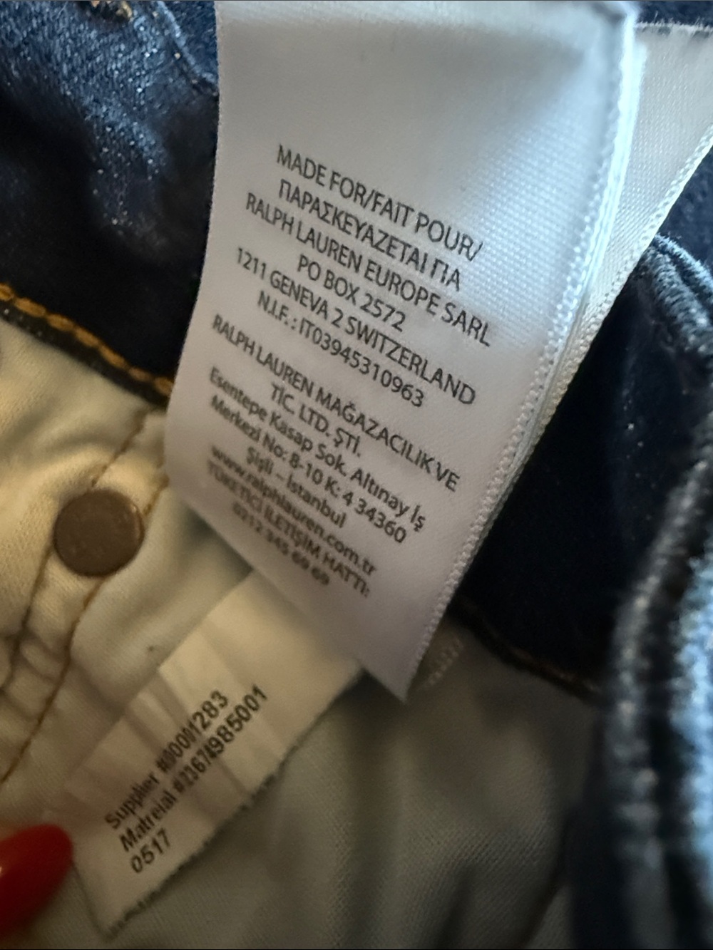 Polo by Ralph Lauren Boys Hampton Straight Dark Wash Jeans, Size 20 - Picture 3 of 6